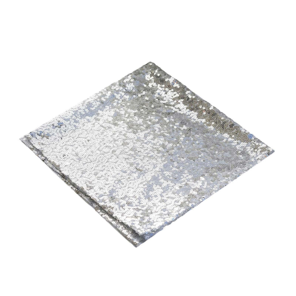 Sequin 20"x20" Napkin Silver - Shimmering Dinner Napkin
