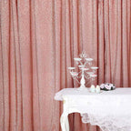 20ftx10ft Rose Gold Metallic Shimmer Tinsel Event Curtain Drapes, Backdrop Event Panel