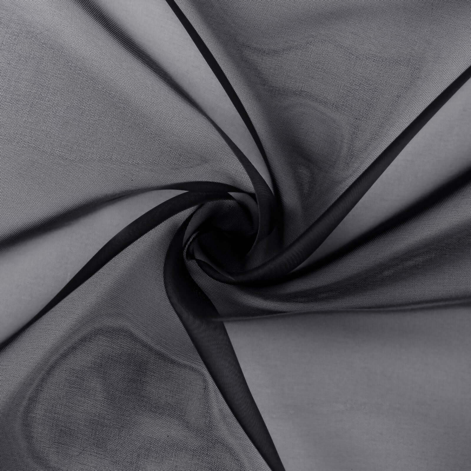 10ftx30ft Black Sheer Ceiling Drape Curtain Panels Durable Flame Resistant Fabric