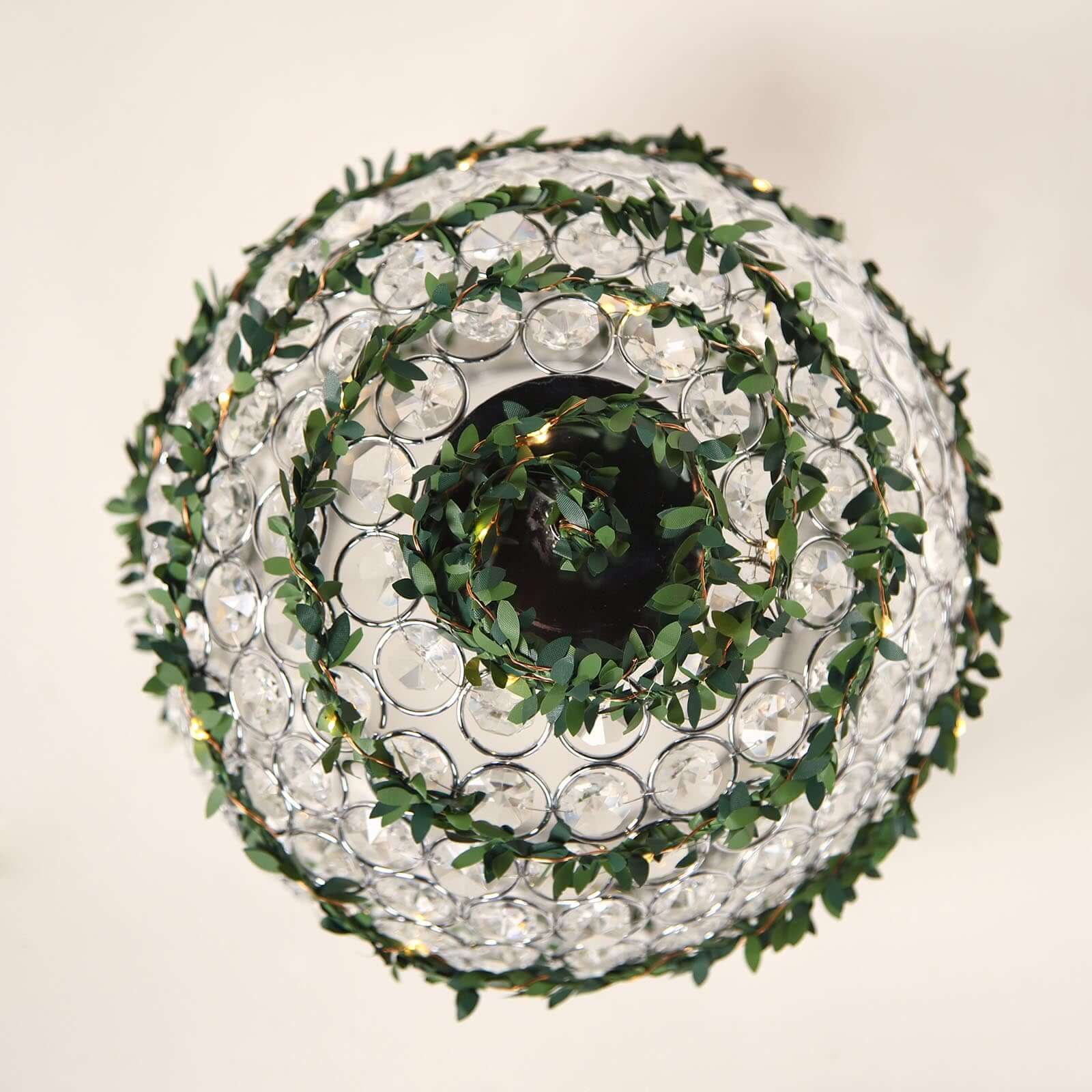 30 LED String Light Garland Green Leaf Design White Light - Battery Operated DÃ©cor Accent 10ft