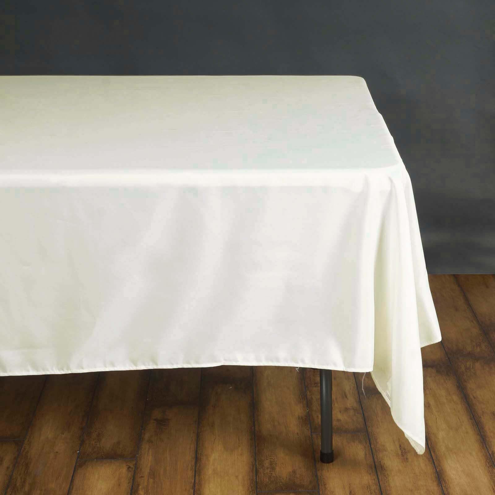 Polyester Square 70"x70" Tablecloth Ivory - Wrinkle-Resistant & Durable Table Cover