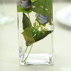 12-Pack Glass Cylinder Vases Square Clear - Durable Heavy Duty Floral Centerpieces for Weddings 14"