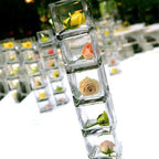 6-Pack Glass Flower Vases Heavy Duty Clear - Premium Table Centerpieces for Weddings 6"