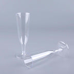 12-Pack Plastic Champagne Flutes Hollow Stem Clear - Lightweight Disposable Glasses for Toasts 5oz