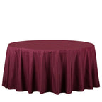 Polyester 132" Round Tablecloth Burgundy - Seamless Chic Design Table Cover
