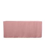 Fitted Polyester 72"x30" Rectangle Tablecloth Dusty Rose - Durable Table Cover