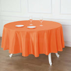 Polyester 90" Round Tablecloth Orange - Stain & Wrinkle-Resistant Table Cover
