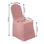 Polyester Slip On Banquet Chair Covers Dusty Rose - Stain-Resistant Reusable Durable Fabric