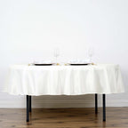 Polyester 90" Round Tablecloth Ivory - Stain & Wrinkle-Resistant Table Cover