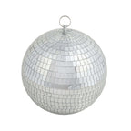 4 Pack 8" Silver Foam Disco Mirror Ball With Hanging Ring, Holiday Party Decor