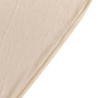Stretch Spandex 48"x30" Rectangle Tablecloth Beige - Durable Form - Fitting Table Cover - Bell Racket Store