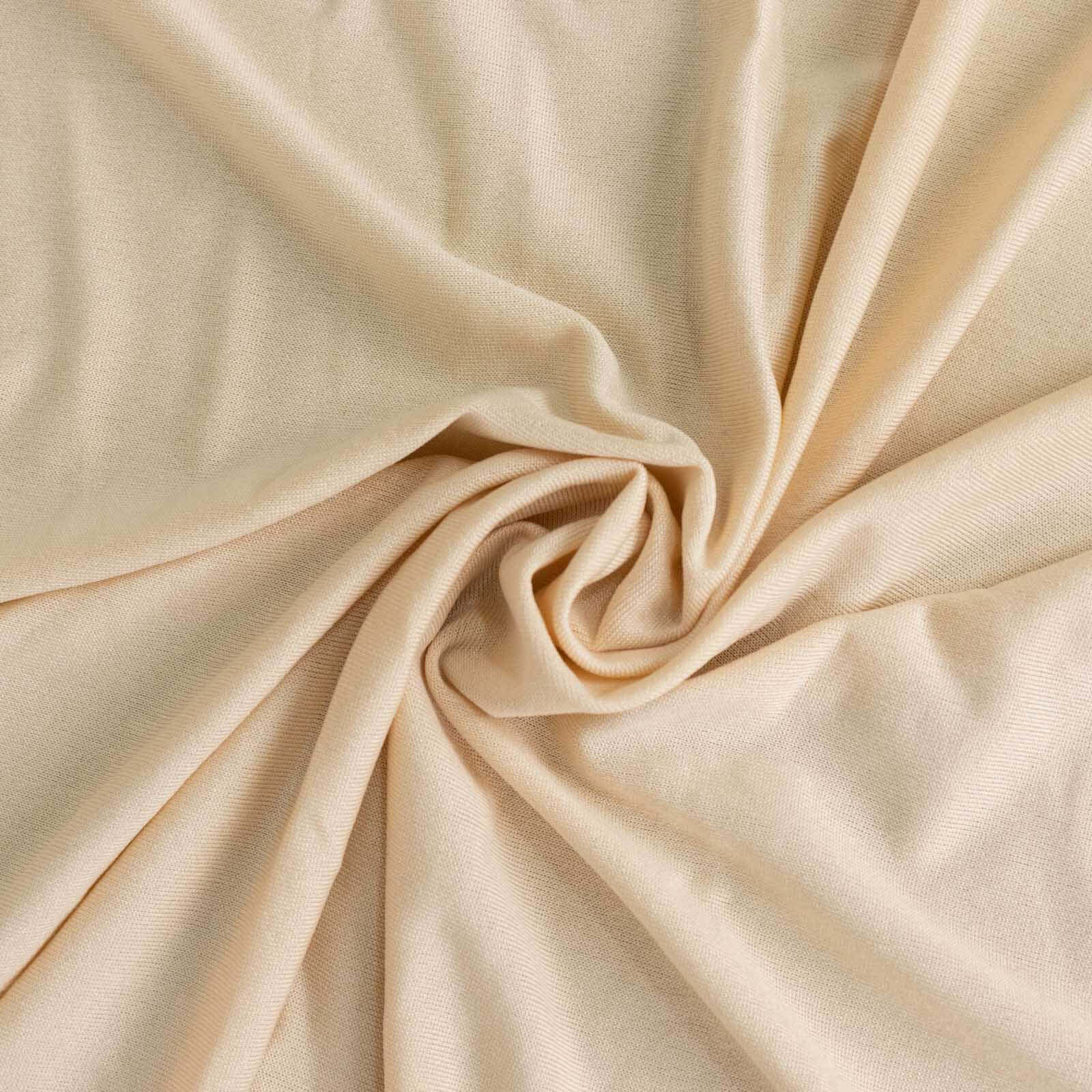 Stretch Spandex 48"x30" Rectangle Tablecloth Beige - Durable Form - Fitting Table Cover - Bell Racket Store