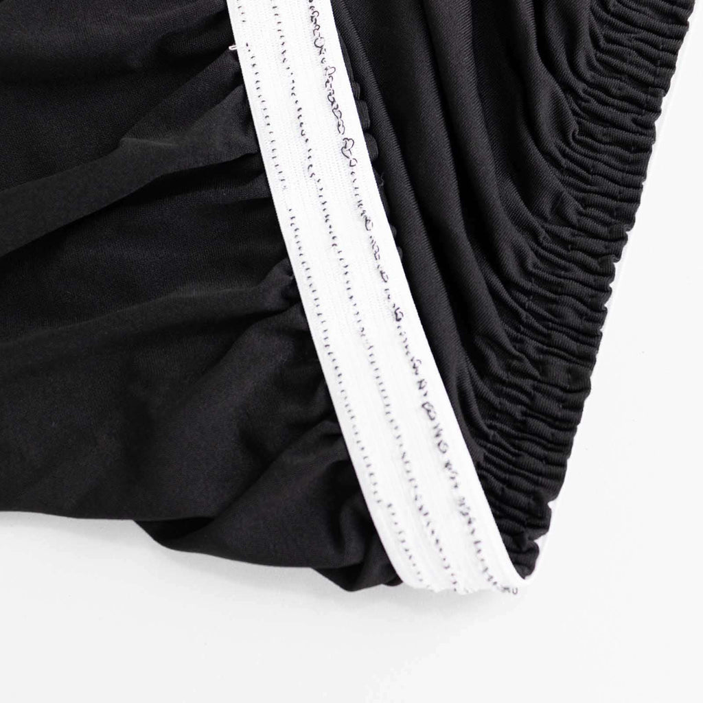 Stretch Spandex 48"x30" Rectangle Tablecloth Top Cover Black - Durable Form - Fitting Table Cover - Bell Racket Store