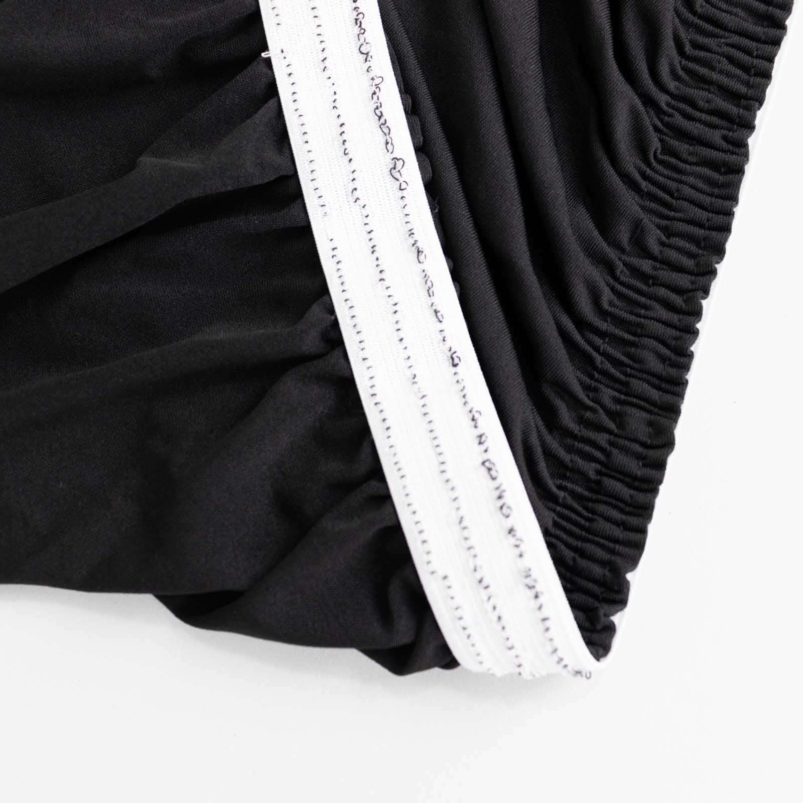 Stretch Spandex 48"x30" Rectangle Tablecloth Top Cover Black - Durable Form - Fitting Table Cover - Bell Racket Store