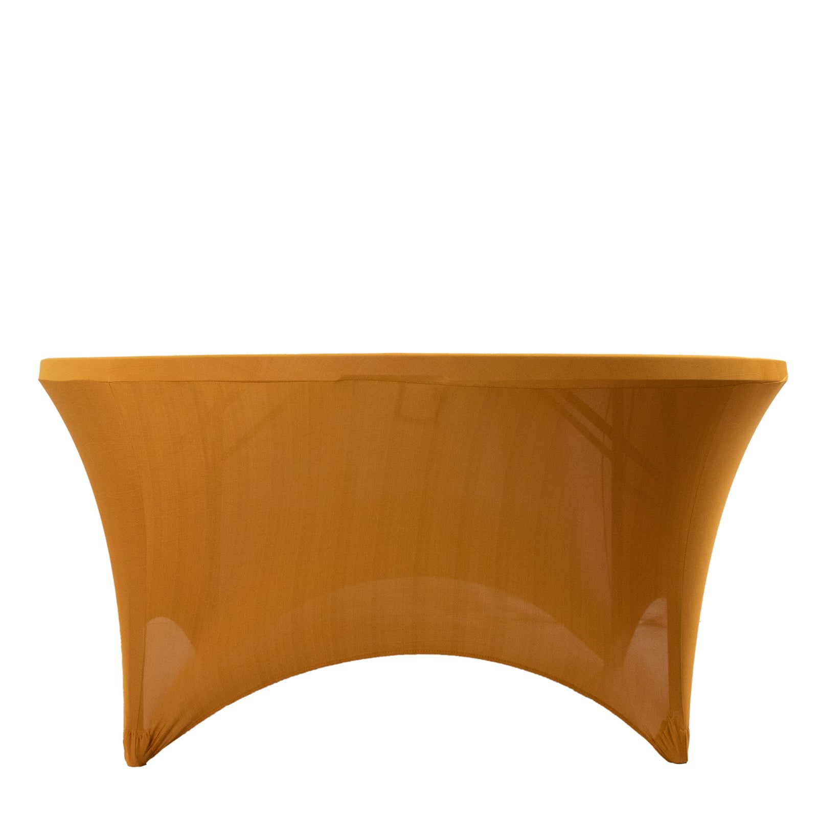 Stretch Spandex 5ft Round Tablecloth Gold - Durable Form - Fitting Table Cover for Events & Presentations - Bell Racket Store