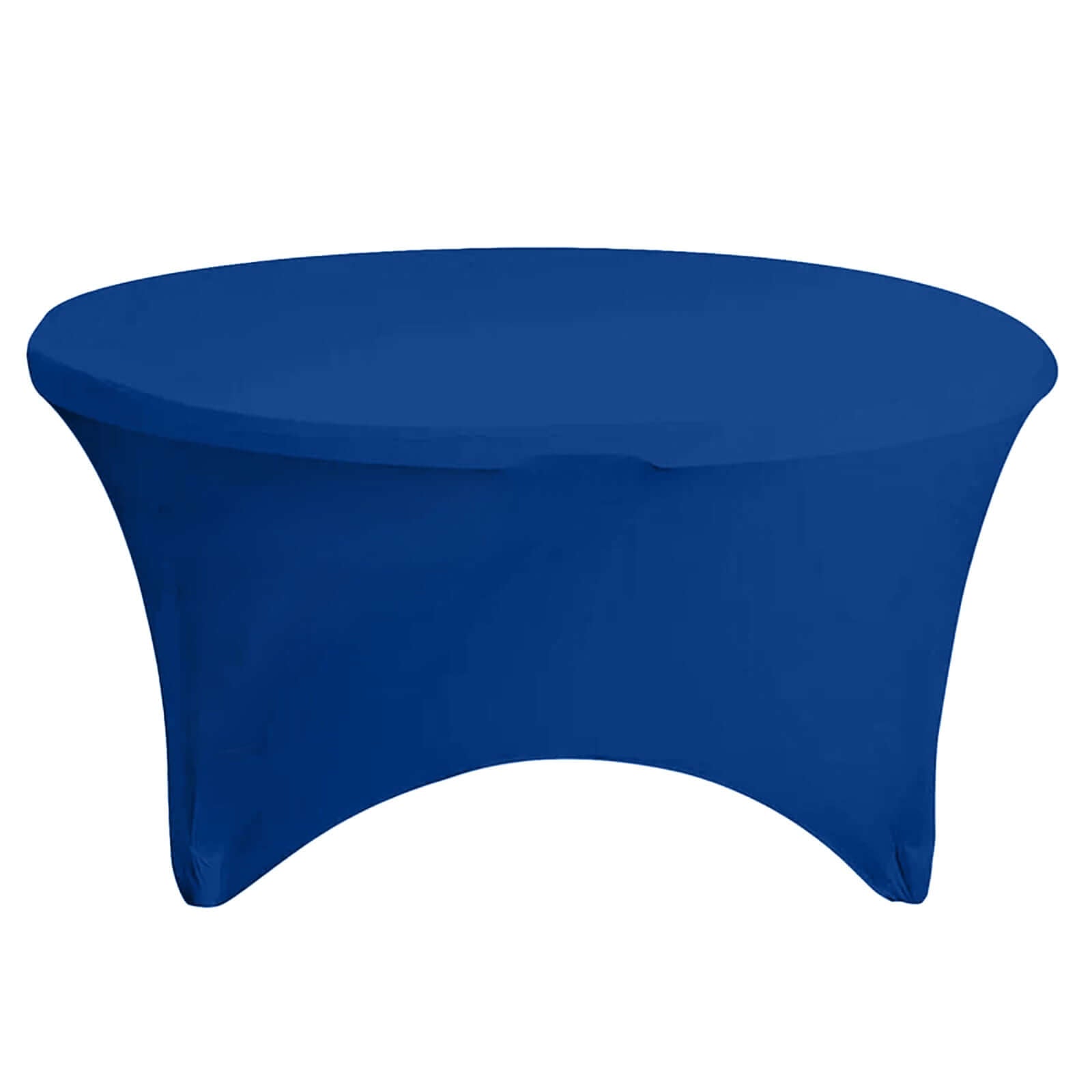 Stretch Spandex 5ft Round Tablecloth Royal Blue - Durable Form - Fitting Table Cover - Bell Racket Store