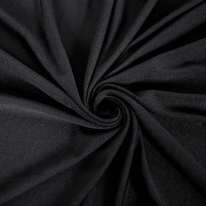 Stretch Spandex 6ft Rectangle Tablecloth Black - Durable Form - Fitting Table Cover for Events & Presentations - NestOCart