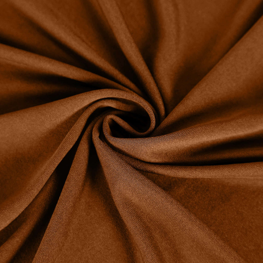 Stretch Spandex 6ft Rectangle Tablecloth Cinnamon Brown - Durable Form - Fitting Table Cover - Bell Racket Store