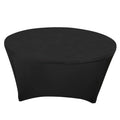 Stretch Spandex 6ft Round Tablecloth Black - Durable Form - Fitting Table Cover - Bell Racket Store