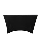 Stretch Spandex 6ft Round Tablecloth Black - Durable Form - Fitting Table Cover - Bell Racket Store