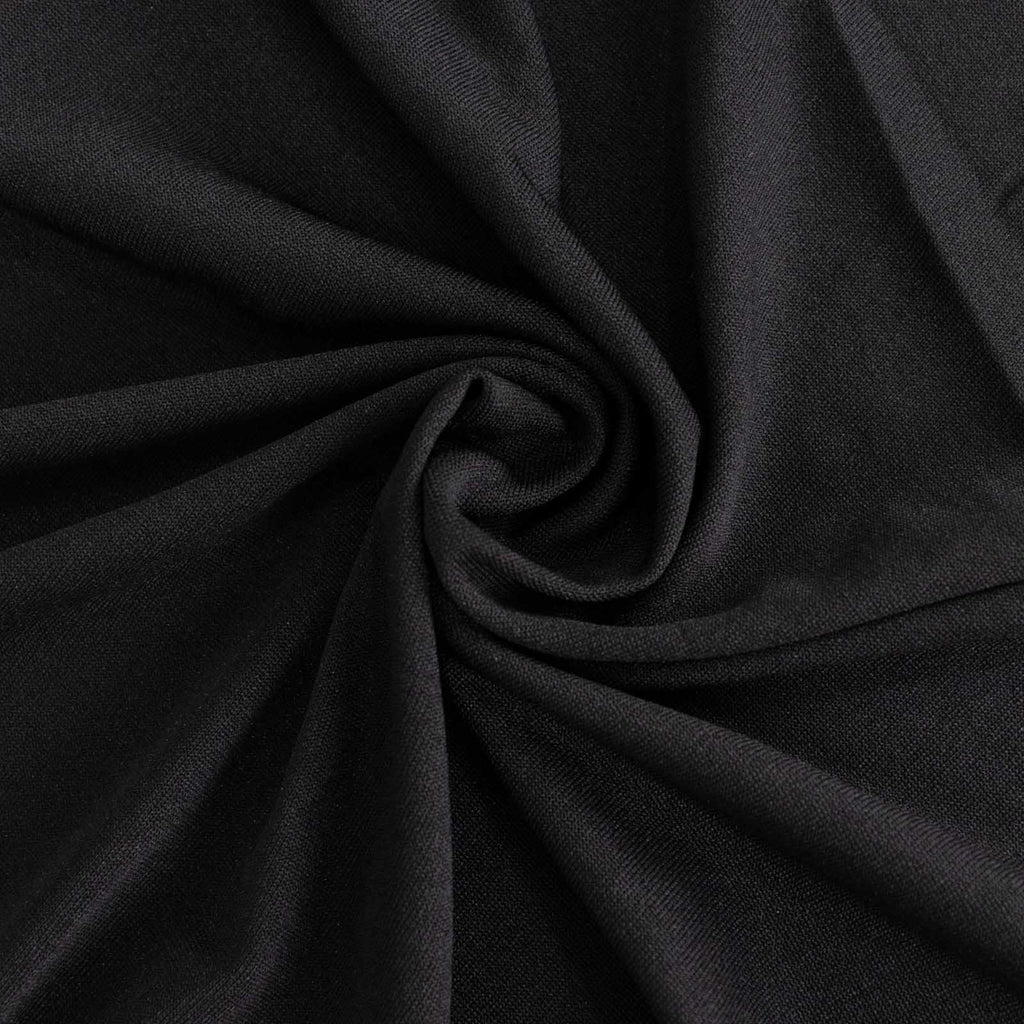 Stretch Spandex 6ft Round Tablecloth Black - Durable Form - Fitting Table Cover - Bell Racket Store