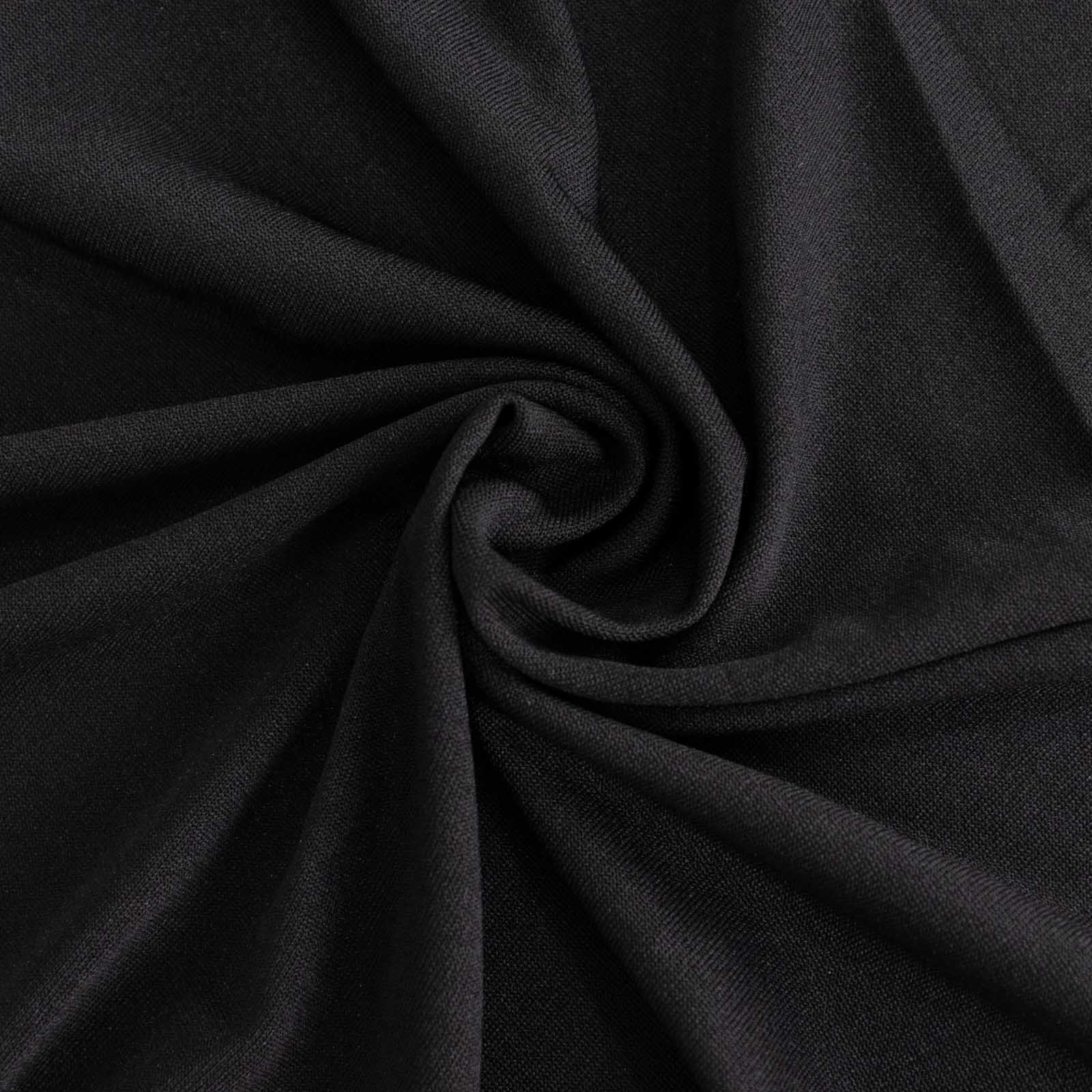 Stretch Spandex 6ft Round Tablecloth Black - Durable Form - Fitting Table Cover - Bell Racket Store