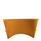 Stretch Spandex 6ft Round Tablecloth Gold - Durable Form - Fitting Table Cover for Events & Presentations - Bell Racket Store