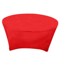 Stretch Spandex 6ft Round Tablecloth Red - Durable Form - Fitting Table Cover - Bell Racket Store