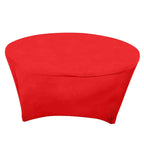 Stretch Spandex 6ft Round Tablecloth Red - Durable Form - Fitting Table Cover - Bell Racket Store