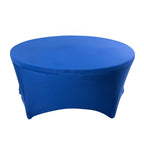Stretch Spandex 6ft Round Tablecloth Royal Blue - Durable Form - Fitting Table Cover - Bell Racket Store