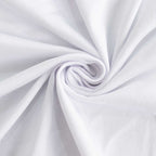 Stretch Spandex 6ft Round Tablecloth White - Durable Form - Fitting Table Cover for Events & Presentations - Bell Racket Store