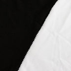 Stretch Spandex 72"x30" Rectangle Table Cover Black/White Cross Over Design - Versatile & Sleek Two - Piece Fitted Tablecloth with Elastic Foot Pockets - Bell Racket Store