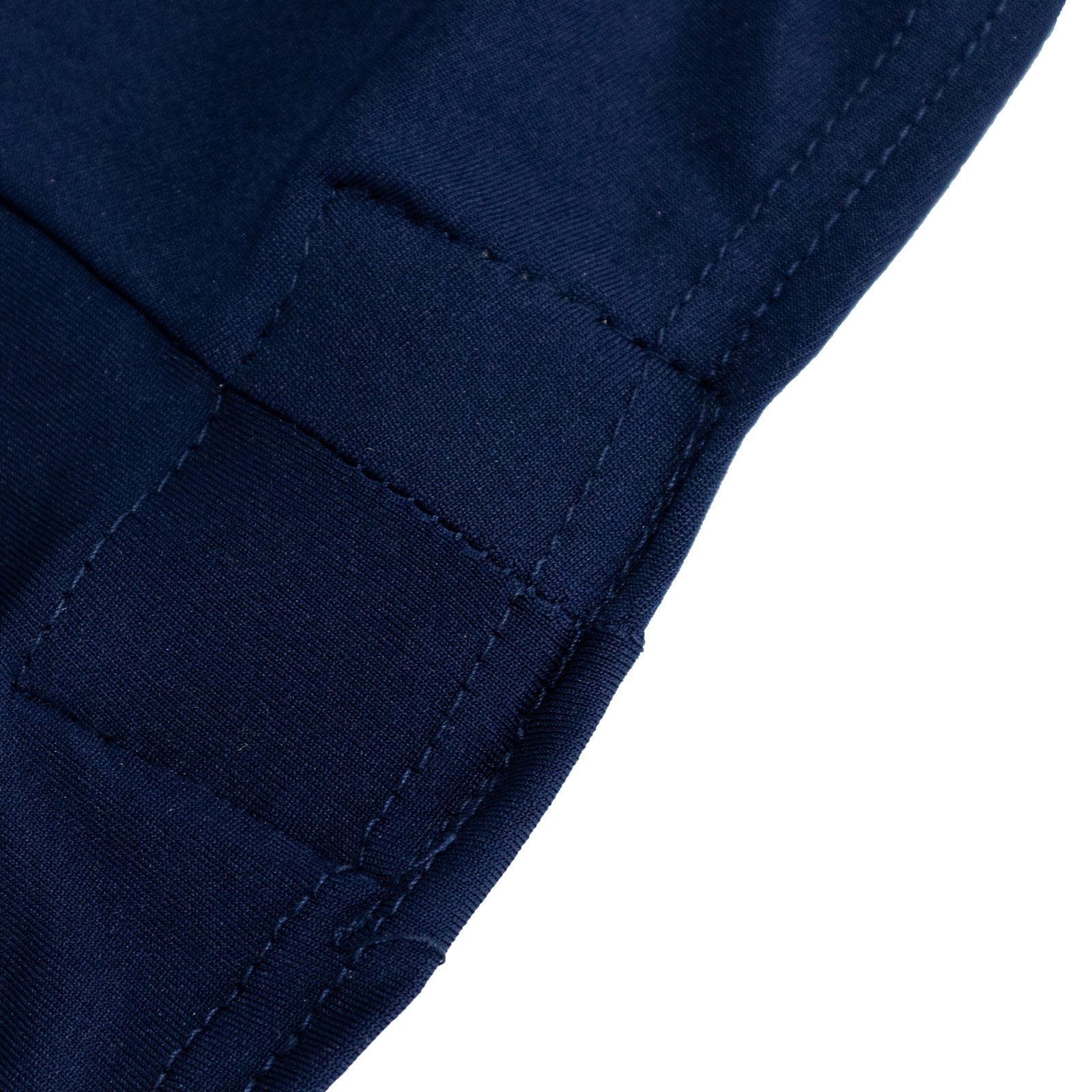 Stretch Spandex 72"x30" Rectangle Table Cover Navy Blue/Gold Cross Over Design - Two - Piece Fitted Tablecloth with Elastic Foot Pockets - Bell Racket Store