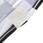 Stretch Spandex 8ft Rectangle Tablecloth Black/White Vertical Stripes - Durable Form - Fitting Tablecloth for Events & Presentations - Bell Racket Store