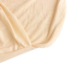 Stretch Spandex Chair Cover Beige for Folding Chairs - Secure Fit Slipcover with Silver Rhinestone Buckled Sash Band - Bell Racket Store