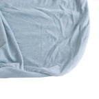 Stretch Spandex Chair Cover Dusty Blue for Folding Chairs - Secure Fit Slipcover with Silver Rhinestone Buckled Sash Band - Bell Racket Store