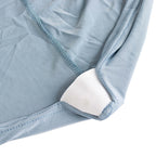 Stretch Spandex Chair Cover Dusty Blue for Folding Chairs - Secure Fit Slipcover with Silver Rhinestone Buckled Sash Band - Bell Racket Store