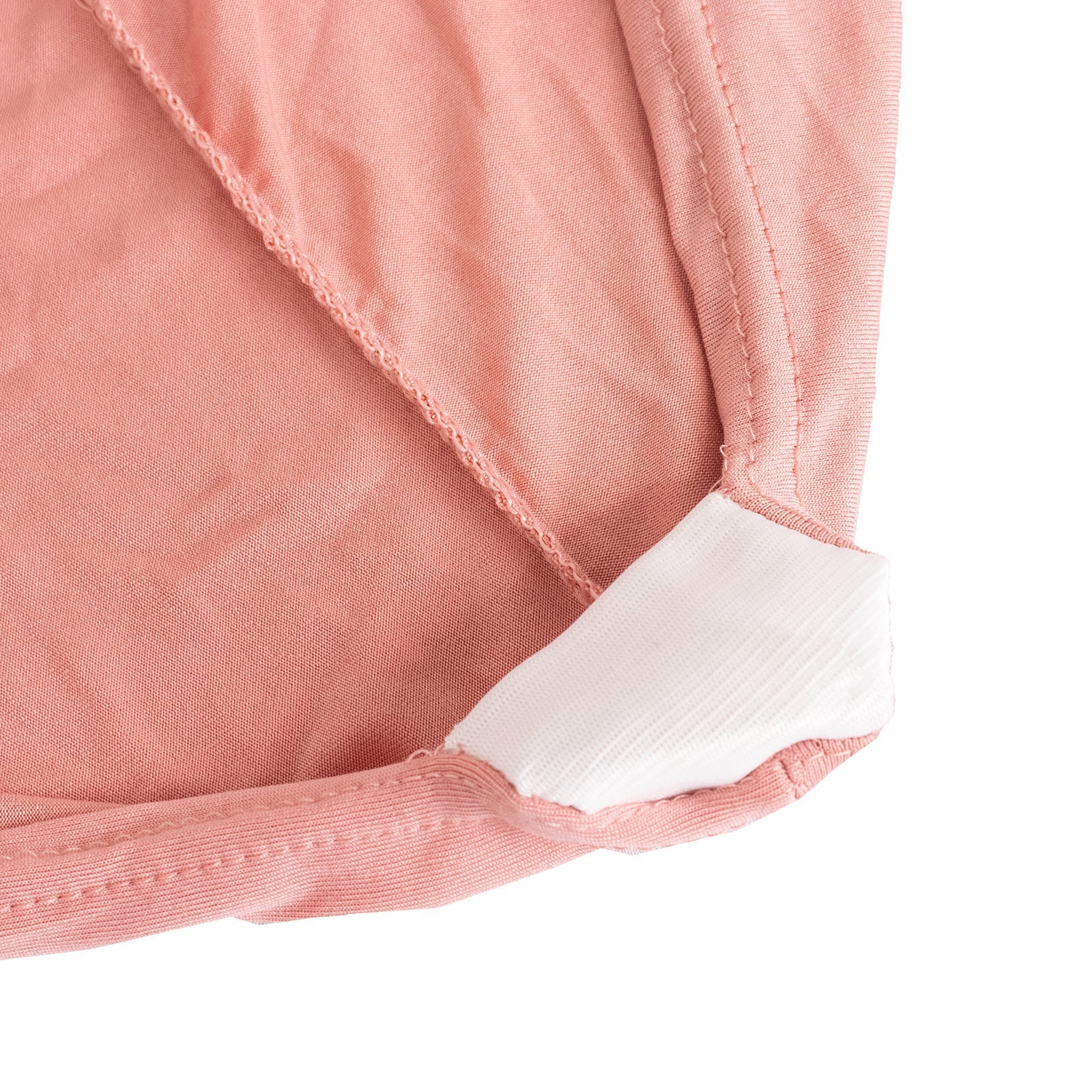 Stretch Spandex Chair Cover Dusty Rose for Folding Chairs - Secure Fit Slipcover with Silver Rhinestone Buckled Sash Band - Bell Racket Store