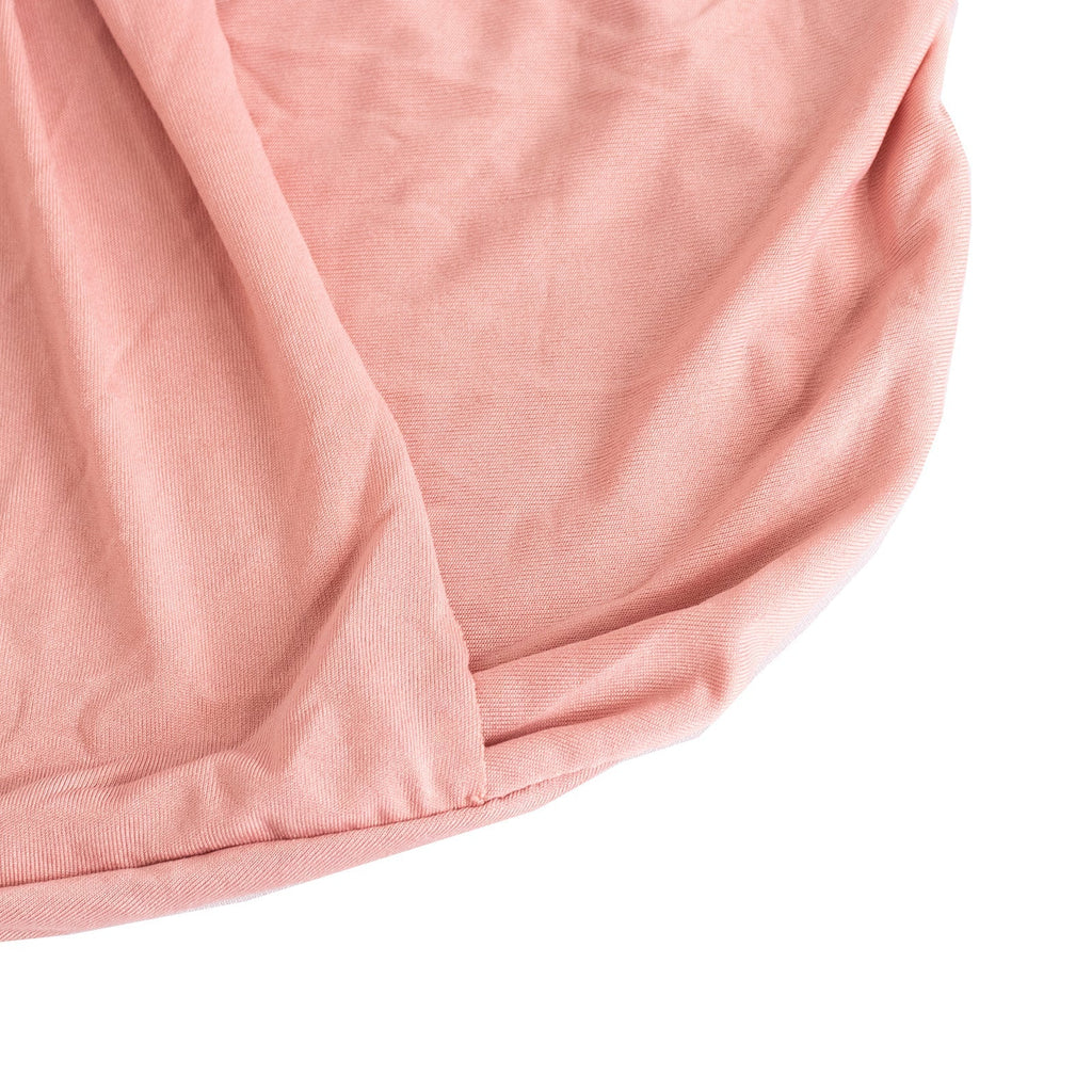 Stretch Spandex Chair Cover Dusty Rose for Folding Chairs - Secure Fit Slipcover with Silver Rhinestone Buckled Sash Band - Bell Racket Store