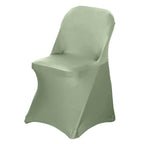Stretch Spandex Chair Cover Dusty Sage Green for Folding Chairs - Reusable & Wrinkle - Resistant 160GSM Fitted Slipcover - Bell Racket Store