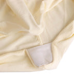 Stretch Spandex Chair Cover Ivory for Folding Chairs - Secure Fit Slipcover with Silver Rhinestone Buckled Sash Band - Bell Racket Store