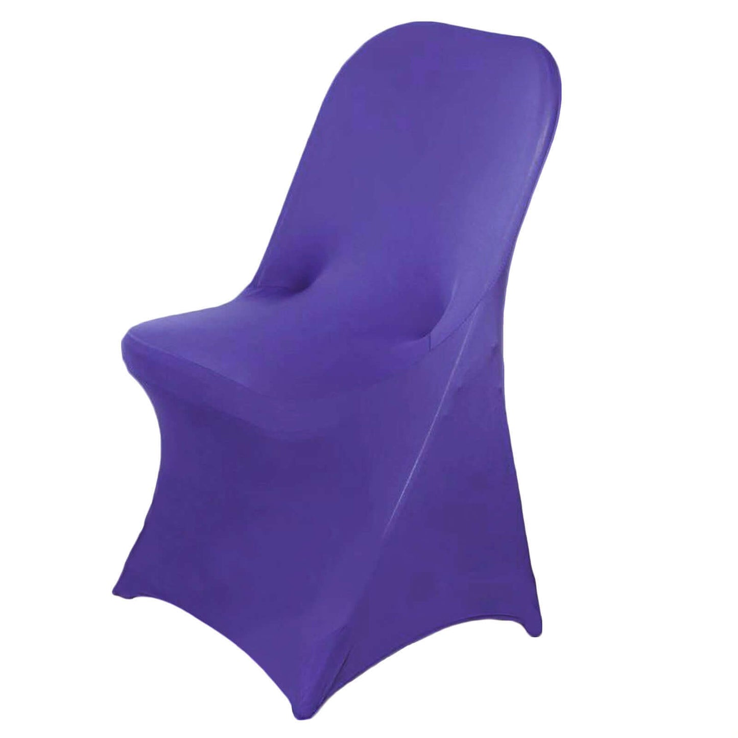 Stretch Spandex Chair Cover Purple for Folding Chairs - Reusable & Wrinkle - Resistant 160GSM Fitted Slipcover - NestOCart