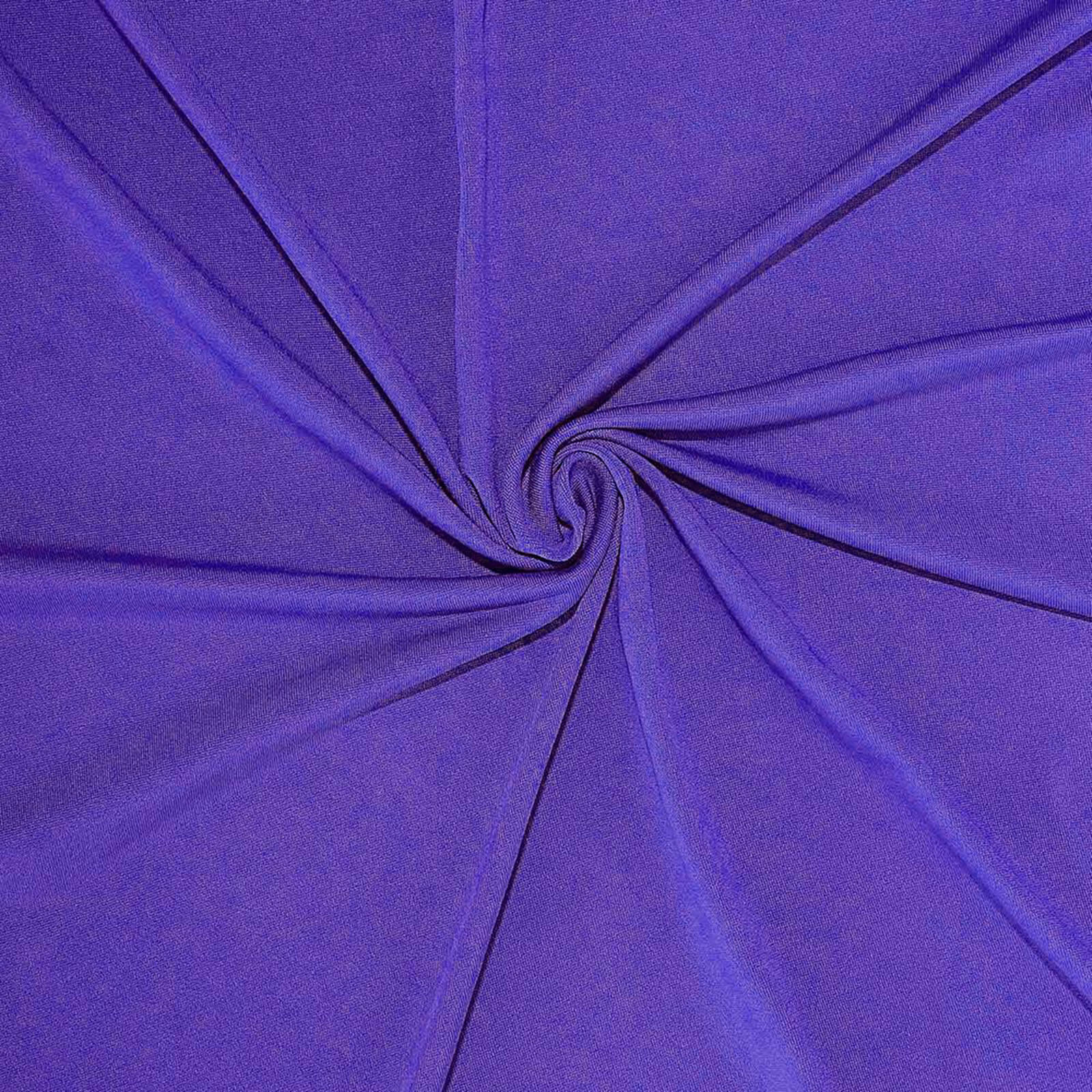 Stretch Spandex Chair Cover Purple for Folding Chairs - Reusable & Wrinkle - Resistant 160GSM Fitted Slipcover - NestOCart