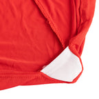 Stretch Spandex Chair Cover Red for Folding Chairs - Secure Fit Slipcover with Silver Rhinestone Buckled Sash Band - Bell Racket Store