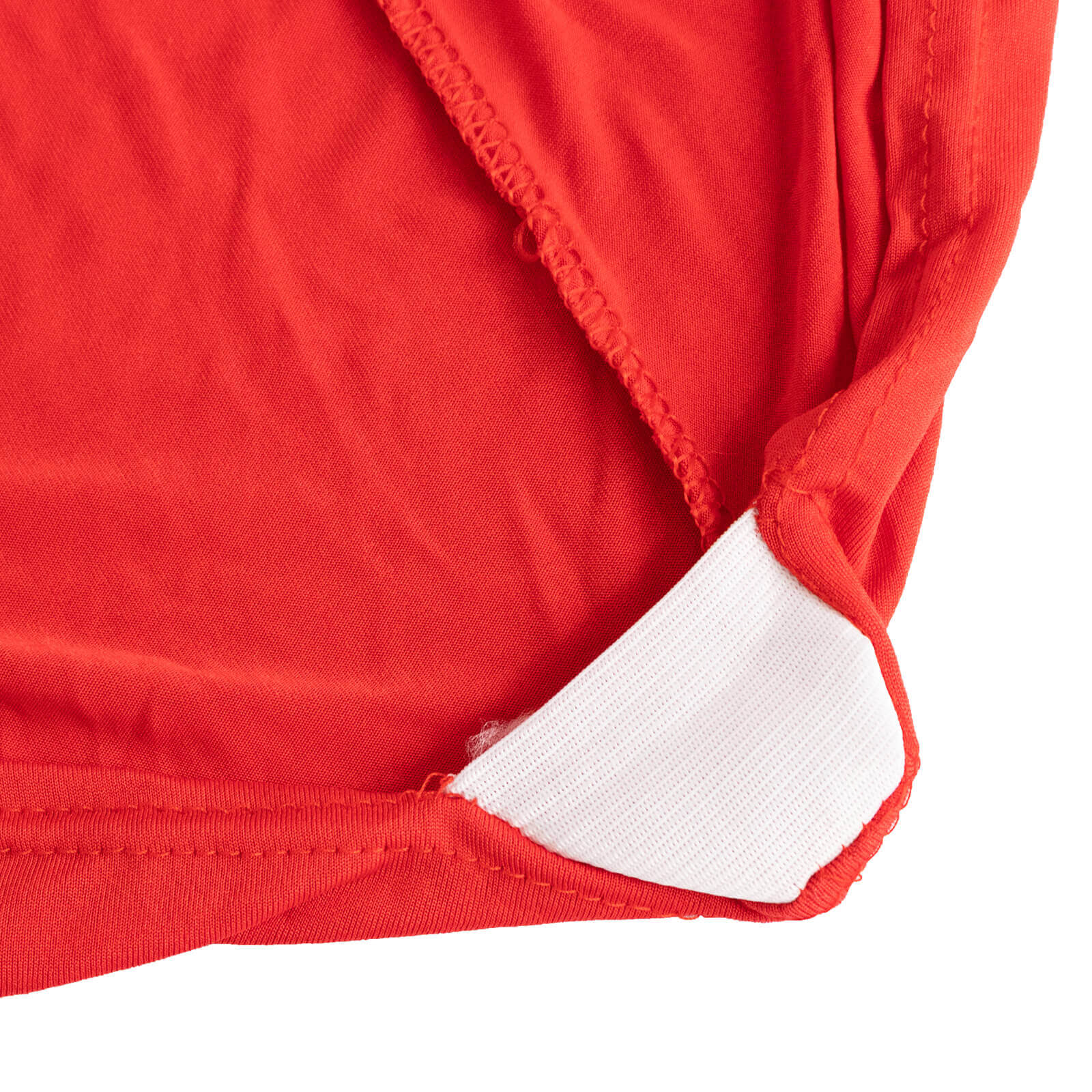 Stretch Spandex Chair Cover Red for Folding Chairs - Secure Fit Slipcover with Silver Rhinestone Buckled Sash Band - Bell Racket Store