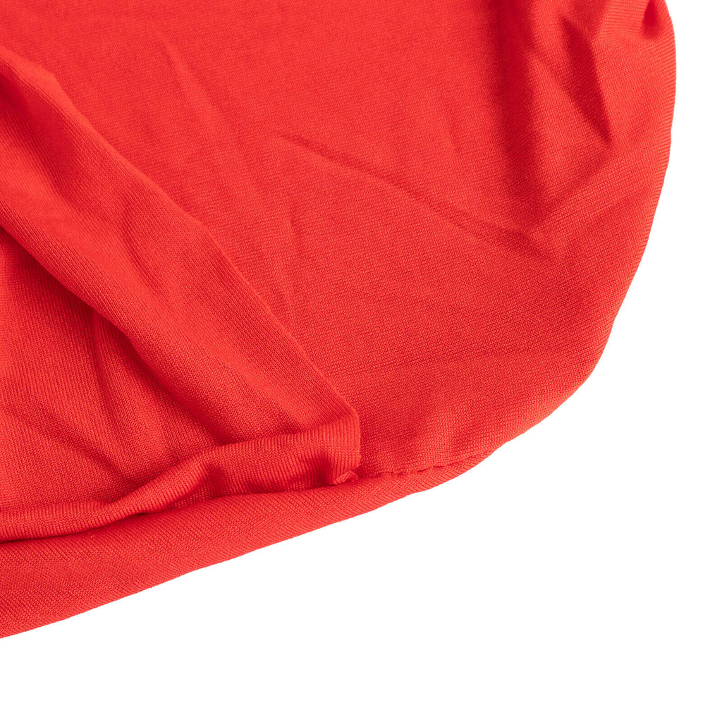 Stretch Spandex Chair Cover Red for Folding Chairs - Secure Fit Slipcover with Silver Rhinestone Buckled Sash Band - Bell Racket Store