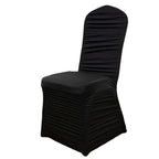 Stretch Spandex Chair Cover Rouge for Banquet Chairs Black - Fitted Slip - On Slipcover - Bell Racket Store