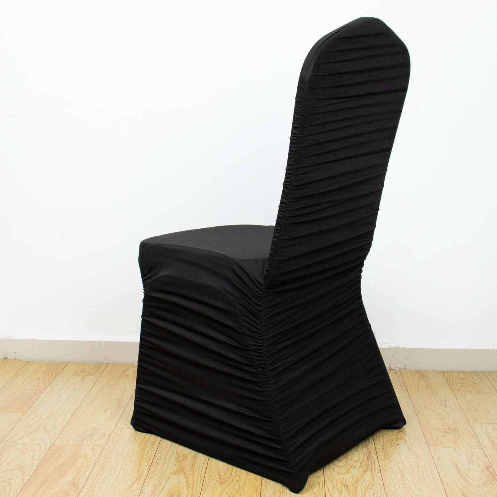 Stretch Spandex Chair Cover Rouge for Banquet Chairs Black - Fitted Slip - On Slipcover - Bell Racket Store