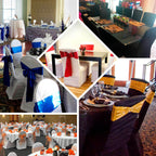 Stretch Spandex Chair Cover Rouge for Banquet Chairs Black - Fitted Slip - On Slipcover - Bell Racket Store