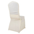 Stretch Spandex Chair Cover Rouge for Banquet Chairs Ivory - Fitted Slip - On Slipcover - Bell Racket Store